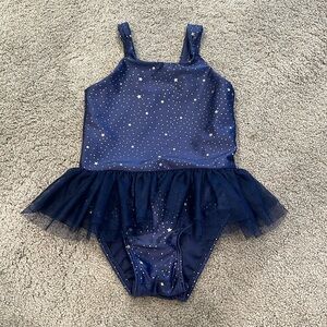 Navy and Gold Tutu Swimsuit